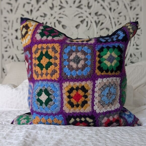 Granny Square Throw Pillow - Picture 10 of 10